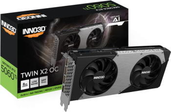 Placa video INNO3D nVidia GeForce RTX 5060 Ti TWIN X2 OC 8GB GDDR7 128 bit 