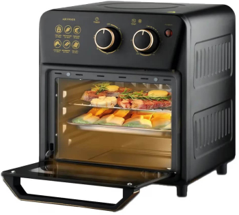 Airfryer 12l 6 programe 1360W circulatie aer 360 otel negru