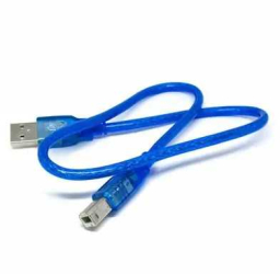 Cablu ecranat USB A la USB B 30cm albastru 