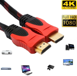 Cablu hdmi hdmi 4K 1080p conectori auriti PS3 PS4 PS5 PANZAT CU FILTRE V1.4 - 1 5M 