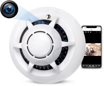 Camera Spion Detector de fum iUni D103 Wi-Fi Vizualizare 4K Slot Card MicroSD 