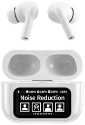 Casti wireless cu display digital A9 PRO noise cancelling 5 ore de redare muzica microfon 