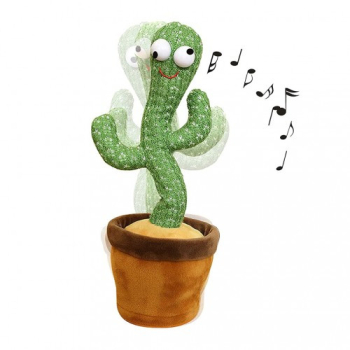 Jucarie Cactus Vorbitor si Dansator pentru copii cu 50 melodii Acumulator si Cablu USB Danseaza Canta Vorbeste si Inregistreaza Inaltime