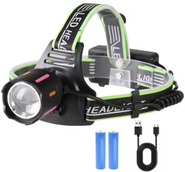 Lanterna de cap cu led si acumulator xpe 30W zoom aluminium JY-903 pentru camping pescuit