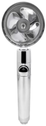 Para cap de dus cu presiune si rotire 360 grade cu buton pornire oprire economisire apa si cu un design Premium GRI 