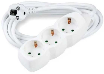 Prelungitor 3 prize cablu 3x1.5mmp 1.5m alb Technik EXTS-3S1.5M-THK 