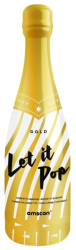 Tun de Confetti in forma de sticla de sampanie gold Amscan 
