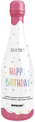 Tun de Confetti in forma de sticla roz Amscan 