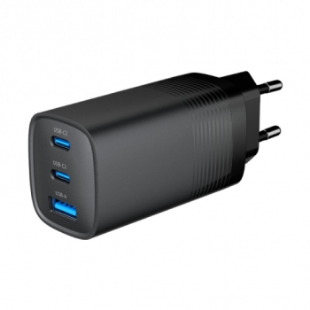 Incarcator retea Gembird TA-UC-PDQC65-01-BK 1x USB 2x USB-C 65W Black 