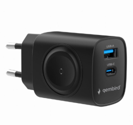 Incarcator retea Gembird TA-UC-PDQCW20-01-BK 1 x USBA 1 x USB-C 20W Black 