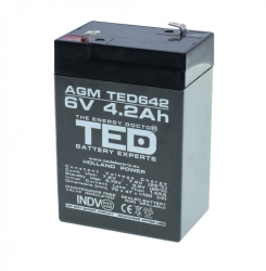Acumulator 6v 4.2ah pentru cantar electronic masinute electrice motociclete TED Plumb - Acid