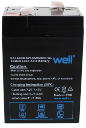 Acumulator 6v 4.5 ah 20hr agm vrla pentru cantar piata masinute motociclete electrice Well