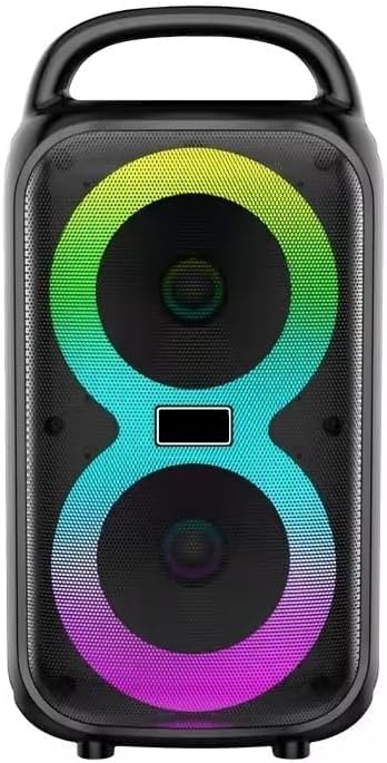 Boxa portabila cu usb bluetooth lumini led rgb 10W TF radio FM AUX acumulator 3.7v inclus CS-4418 