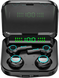 Casti duble 2 perechi bluetooth wireless inteligente TWS-EM-M21 Bluetooth 5.3 afisaj LED compatibilitate universala IOS + Android 