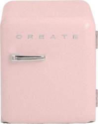 Frigider minibar Retro CREATE 48 litri roz pastel/silver 