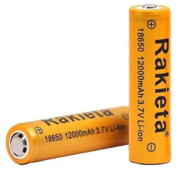 Set 2 acumulatori 18650 li-ion 3.7 v 12000mAh pentru lanterne boxe portabile jucarii lampi solare