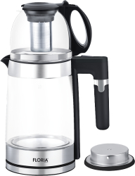 Set fierbator electric+ceainic Floria ZLN1757 cu infuzor pentru ceai Putere 1500W Capacitate 1.8L+1.2L Sticla 