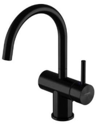 Baterie monocomanda chiuveta cu scurgere negru mat 100 1500 S 
