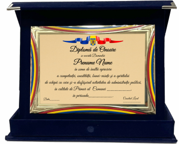 Cadou Placheta pentru Diploma de Onoare - Primar 1 