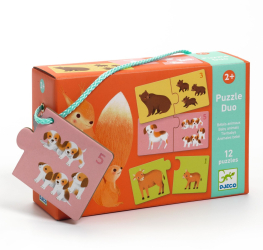 Puzzle duo asociere mama-pui Djeco 