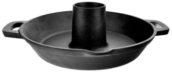 Tigaie fonta cu suport pentru pui la cuptor/gratar 28x9 cm Perfect Home 