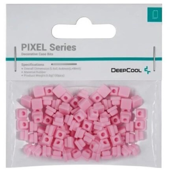 Accesoriu decorativ pentru carcasa DeepCool „PIXEL PK” silicon 5.4×5.4x4mm pachet 100 buc roz 