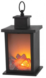 Felinar decorativ LED SMD model semineu cu temporizator 3xAA 14x14x25 cm 