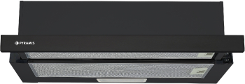 Hota telescopica Pyramis Sliding ATM2 putere de absorbtie 328mc/h 2 motoare 60cm finisaj metal vopsit negru 