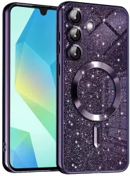 Husa pentru Samsung Galaxy A16 4G / A16 5G - Techsuit Luxury Glitter MagSafe - Deep Purple 