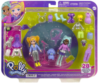 Polly Pocket Set 2 Papusi Si Accesorii 28 Piese 