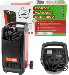 Robot pornire auto cu booster 12-24V 2000W 300A 30-700Ah COBI SMART® CD-450 Redresor Baterii 