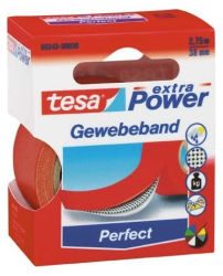 tesa - Banda adeziva Extra Power rosu 2.75m 38mm 