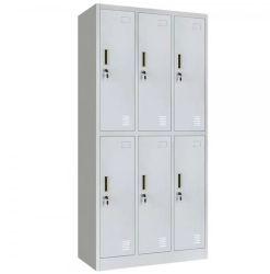 Vestiar metalic Premium 6 usi 3x2 900x450x1800 mm LxlxH Asamblat PLUS 