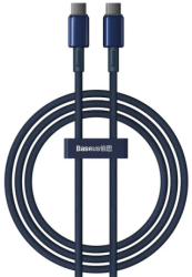 Cablu de date Baseus P10319800321-03 USB-C male - USB-C male 1m Blue 
