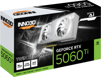 Placa video INNO3D nVidia GeForce RTX 5060 Ti TWIN X2 OC WHITE 16GB GDDR7 128 bit 