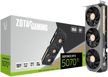 Placa video Zotac Solid SFF NVIDIA GeForce RTX 5070 Ti 16GB GDDR7 256 bit DLSS 4 
