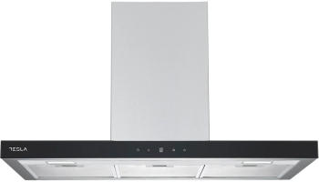 Hota decorativa Tesla DC900AXB T-shape 630 m3\/h 1 motor DC 75 W Display LED 90 cm Inox\/Sticla 