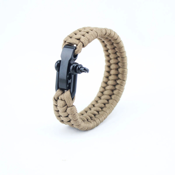Bratara impletita Paracord Bej - Khaki 