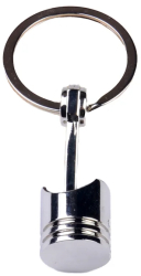 Breloc chei piston piston metalic pandantiv gri 