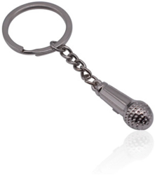 Breloc Microfon Accesoriu Chei Metal 