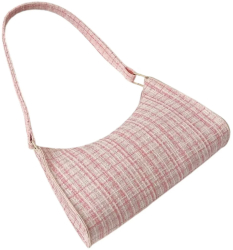 Geanta tip baguette model in carouri texturate - Roz 