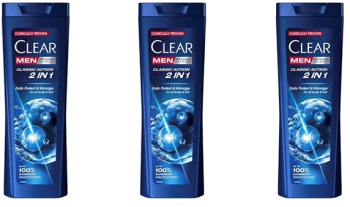 Pachet 3 X Sampon Clear Men 2 in 1 Classic Action 360ml 