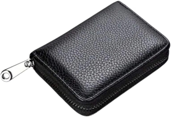 Portofel compact din piele pentru carduri cu 20 de sloturi 