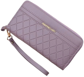 Portofel lung dublu pentru dama fashion clasic - Violet 