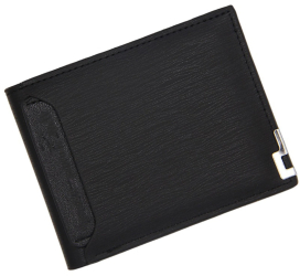 Portofel multifunctional cu suport de carduri detasabil Negru 