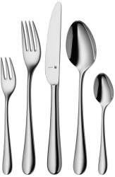 Set de tacamuri WMF Merit Protect 30 de piese Cromargan protect protectie impotriva zgarieturilor si uzurii otel inoxidabil 18/10 argin 