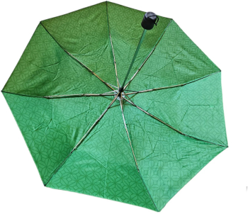 Umbrela Pliabila cu maner retractabil. Verde cu model 