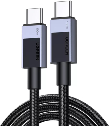 Cablu UGREEN USB-C la USB-C 100W Super Fast Power Delivery 0.5m Negru