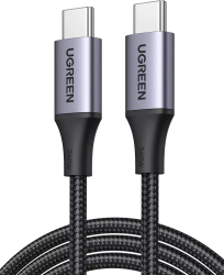 Cablu UGREEN USB-C la USB-C 100W Super Fast Power Delivery 2m Negru 