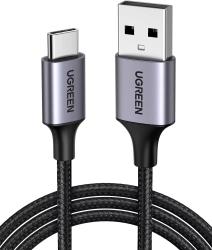 Cablu Ugreen USB-C USB-A 2.0, invelis aluminiu, 2m, Negru 